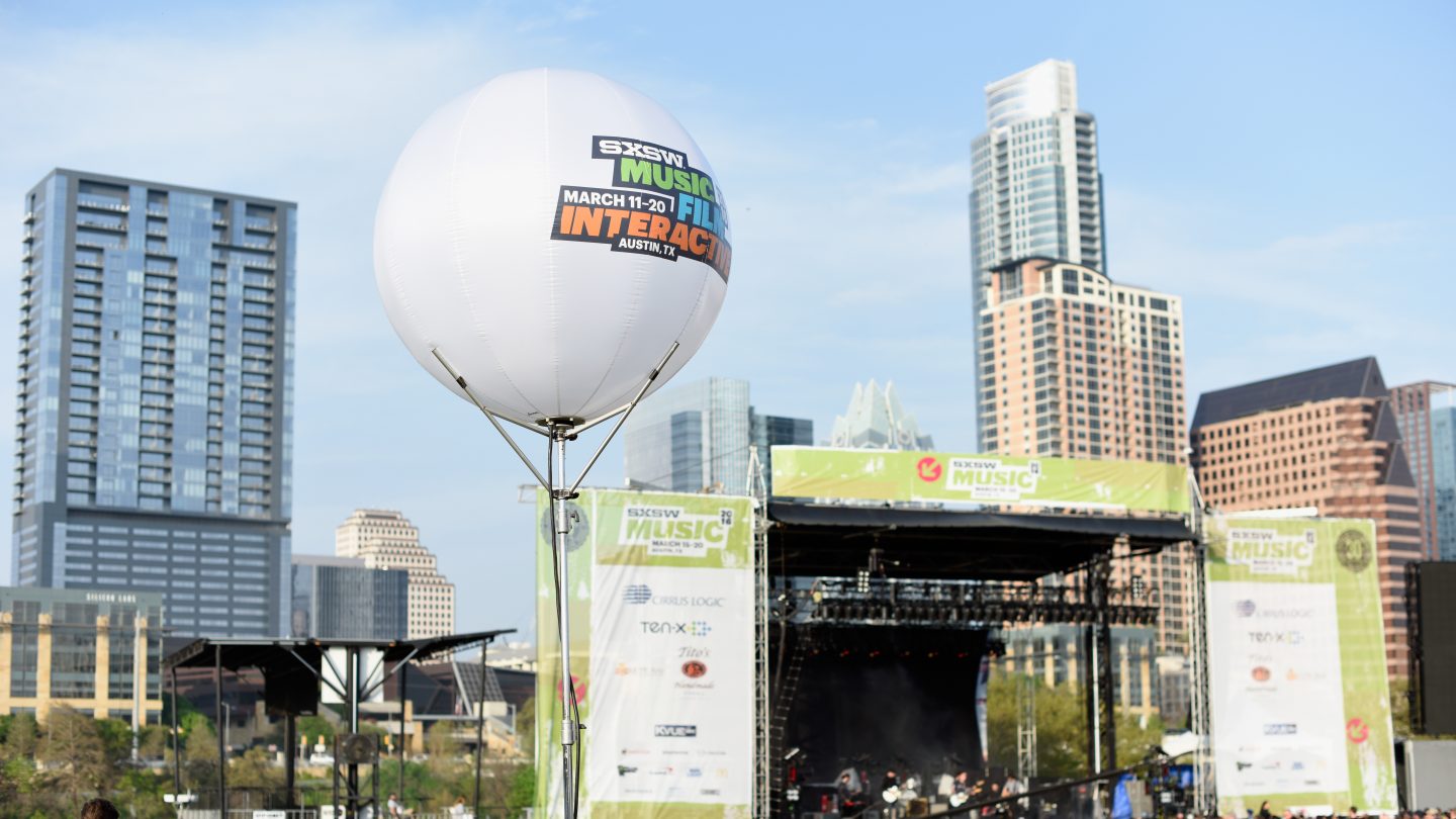 Airstar at SXSW Outdoor Stage at Lady Bird Lake Provided by Space Lighting - Photo by Sean Mathis/Getty Images